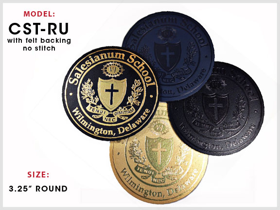 CST-RU Round Leather Coaster with Specs