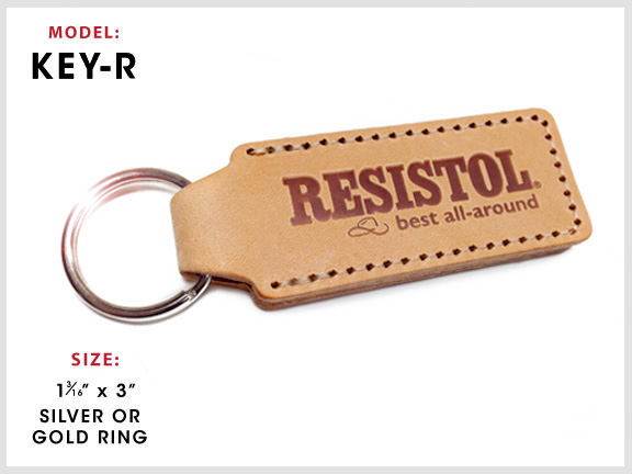 KEY-R Rectangular Leather Key Chain [Rectangle] with Specs