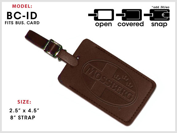 BC-ID Leather Business Card / ID Luggage Tag with Specs